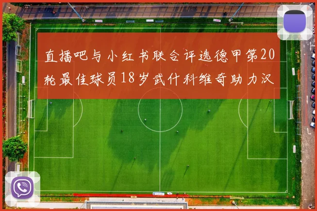 直播吧与小红书联合评选德甲第20轮最佳球员18岁武什科维奇助力汉堡逼平拜仁